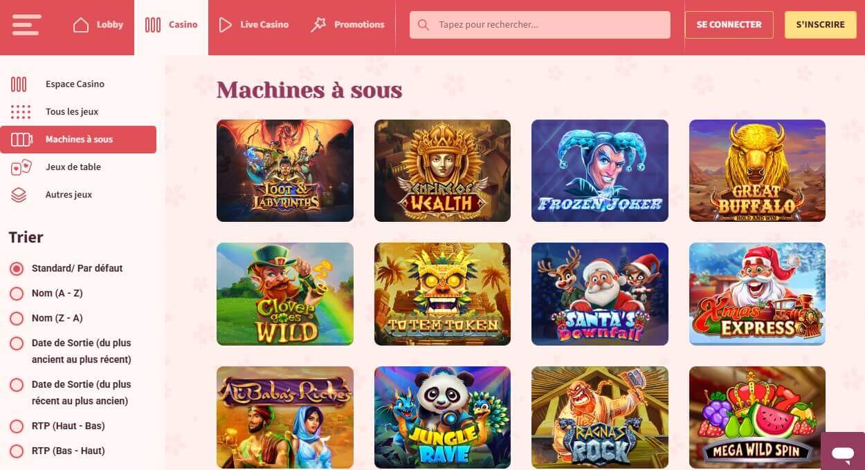 Sakura Slots Casino en ligne