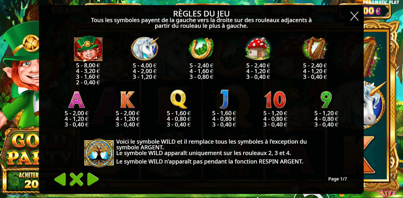 Gold Party Symboles